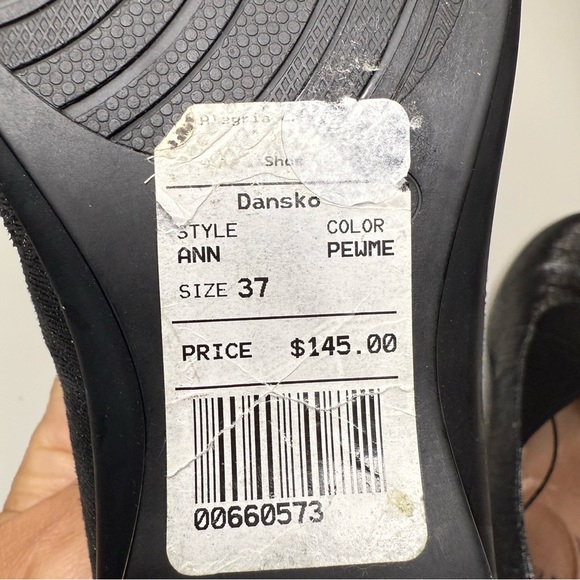 Dansko Ann Style Metallic Black Flats Size 37 EUC, only worn a couple times - Picture 5 of 7